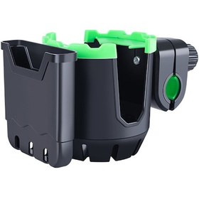 Resim Tenfowee Yeşil Renkli 2'li 1 Arada Bebek Arabası Su Bardağı Tutucu Ve Telefon Tutucu, 360 Dönebilir, Motor, Bisiklet, Tekerlekli Sandalye İçin 