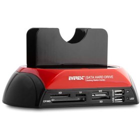 Resim Everest 2.5"-3.5" Ide Sata Usb 2.0 Harddisk Hdd Kutusu + Kart Okuyusu + Docking Station Hdc-385 