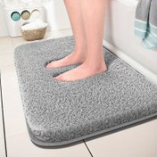 Resim 1 adet Kabarık Yumuşak Güzel kadife banyo paspası, su emici kalın kaymaz banyo paspası, Üç katmanlı malzeme halısı, mutfak zemin paspası, yatak odası paspası, banyo duş paspası, Kapı paspası, Küvet paspası, Kış dekorasyonu, Noel dekorasyonu 