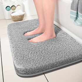 Resim 1 adet Kabarık Yumuşak Güzel kadife banyo paspası, su emici kalın kaymaz banyo paspası, Üç katmanlı malzeme halısı, mutfak zemin paspası, yatak odası paspası, banyo duş paspası, Kapı paspası, Küvet paspası, Kış dekorasyonu, Noel dekorasyonu 