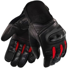 Resim Vexo Speed Up Motorsiklet Eldiveni Kırmızı - Siyah 