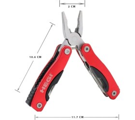 Resim 10 Fonksiyonlu Kamp Pensesi – Kırmızı – Paslanmaz Çelik | Outdoor & Survival 