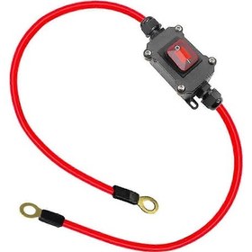 Resim Dc12-24v Dpst 25a Ip67 Dereceli Redblack İçin Çift Taraflı Kablolama Anahtarı 