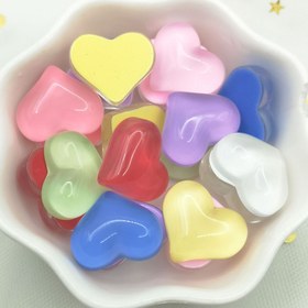 Resim 10 adet Renkli Kalp Şekilli Reçine Kolye - Düz Arka Tasarım ile DIY Takı Yapımı, Scrapbooking ve El Sanatları Dekoru için, Çeşitli Pastel Renkleri (Pembe, Sarı, Mavi, Yeşil, Kırmızı, Mor, Beyaz), Takı Yapımı Malzemeleri, Scrapbooking Aksesuarları, Oyuncak Estetiği, Parlak Bitiş 