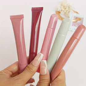 Resim 2 adet 10ml Doldurulabilir Dudak Parlatıcısı Tüpleri - Twist Kapaklı Şık Sıkı Boş Yumuşak Tüp, Dudak Parlatıcısı Decanting ve Uygulama için Mükemmel, Çeşitli Renkler: Ahududu, Kahverengi, Pembe, Derin Kırmızı, Gri - Seyahat Decanting Kiti, Tatil Taşıma için İdeal, Dudak Parlatıcısı Tüpleri|Şık Dudak Parlatıcısı|Plastik Yumuşak Tüp, Dudak Parlatıcısı Dolumları 