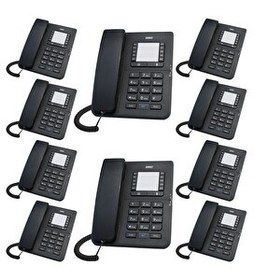Resim Karel TM142 Analog Kablolu Siyah Masaüstü Telefon 10 Adet 