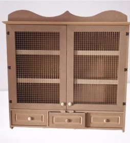 Resim Hobi Dekoratif Telli Dolap Terek Ahşap Mdf Ham Cnc Kesim Model El Yapım 