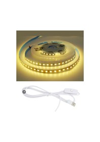 Resim 5 Metre 5 Volt 2835 Smd 3000 K Günışığı İç Mekan 60 Ledli Şerit Usb Li Anahtarlı Beyaz Güç Kablosu S 