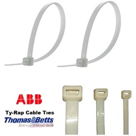 Resim Tyrap 36x140bs Plastik Cırt Kelepçe 14 Cm X 3.6 Mm 100 Adet Kablo Bağı - Beyaz Kablo Klipsi Ty-rap Thomas & Betts Made İn U.s.a. 