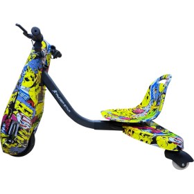 Resim Ryder Star Drift Car Drift Scooter Elektrikli Kaykay Hoverboard Dirift Kar Bluetooth Hoparlörlü Led Işıklı RS-R1 Apato Grafiti 