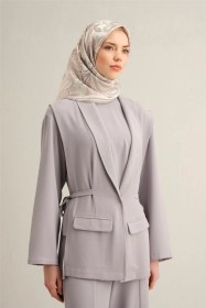 Resim Armine Etnik Desenli Saf İpek Twill Eşarp 9323d 82 BEj 