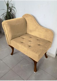 Resim aldagelsin Yeni Model Tekli Köşe Koltuğu Josefin Bench Ceviz Ayak 