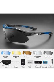 Resim Schulzz Rockbros Polarize Uv Korumalı Mavi 5 Lensli Bisiklet Gözlüğü 