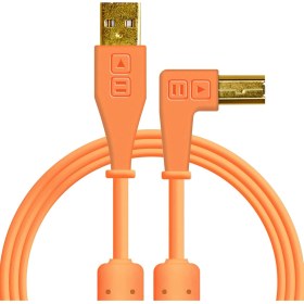 Resim Storemax Dj Techtools Chroma Usb-A To B - 1.5mt | Right Angled Neon Orange 