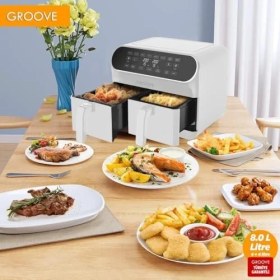 Resim AyrStore Groove Max Plus Xxl 1800W 8lt Çift Hazneli Smart Airfryer 
