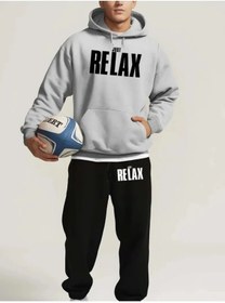 Resim LAND MODA Unisex Kapüşonlu 2 Iplik kışlık kalın Basic Eşofman Takımı 