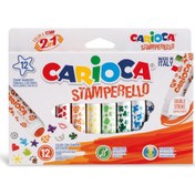Resim Nessiworld Carioca Stamperello Yıkanabilir Keçeli Boya Kalemi 12'Li 