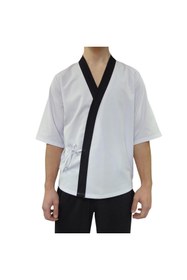 Resim FORMTEKS Sushi Şef Kimono Ceketi Beyaz Siyah 