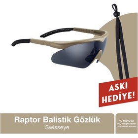 Resim Swiss Eye Raptor Balistik Koruyucu Gözlük Bej Renk 