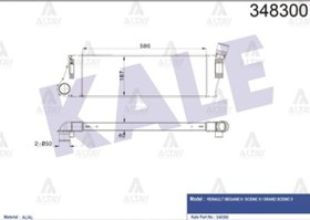 Resim KALE/8200700172/TURBO RADYATÖRÜ (INTERCOOLER) MEGANE II 02-08 / SCENIC II 03-09 / 1.5 DCI-1.9 DCI 