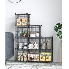 Resim Hodbehod 9 Bölmeli Metal Çok Amaçlı Raf Dolap Organizer 