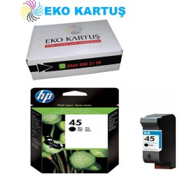 Resim Eko Kartuş HP Muadil Deskjet 710C Yazıcı Siyah Kartuş 45A (51645A) 