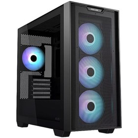 Resim Asus A21 Plus TG 4xArgb Fanlı Temperli Cam Matx Oyuncu Kasası -Siyah 
