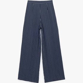 Resim Koton Cepli Pileli Geniş Paça Palazzo Pantolon Lacivert Çizgili 6wak40079pw 7s2 