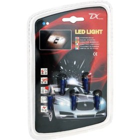 Resim T5 Mini Dipsiz LED Ampul 24V Mavi Oto Gösterge Paneli Kadran Ve Torpido Lambası Ağır Vasıta Tır Kamyon 5li Set 
