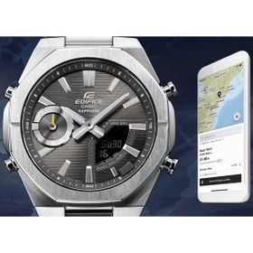 Resim Casio Ecb-S10db-1Adf Edifice Akıllı Telefon Bağlantılı Analog/Dijital Kol Saati 