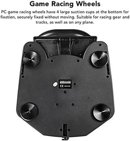 Resim Oyun Yarış Direksiyonları, Anahtar Için Için 360 PC Için Pedallı 180 Derece USB PC Direksiyon 