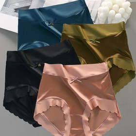 Resim 4 Adet Katı Dikişsiz Külot, Şık Rahat Nefes Alabilir Esnek İç Çamaşırı, Kadın İç Giyim & İç Çamaşırı 