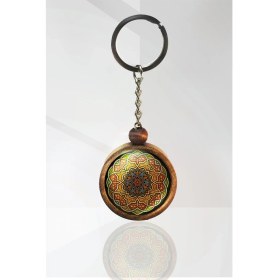 Resim Tahtakolik Mandala Ahşap Anahtarlık 