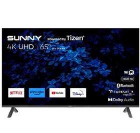 Resim Sunny SN65FMN503 4K Ultra HD 65 inç 165 Ekran Uydu Alıcılı Smart LED TV Siyah 