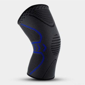 Resim Xindoker Spor Knee Brace, Kompresyon Ve Stabilite Sağlar, Koşu-spor-egzersiz İçin, Nylon-spandex, Unisex, Xl Siyah-mavi Mavi 
