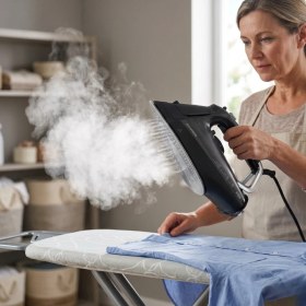 Resim Grundig Elite Buharlı Ütü Yapışmaz ve Yakmaz Taban, Güçlü Buhar Çıkarma, Seramik Taban, Akıllı Otomatik Kapanma Türkiye Garantili 