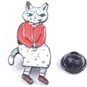 Resim Tedz Collection Mrs. Kedi Pin 