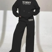 Resim Kadın Kışlık Kapüşonlu ve Pantolon Takımı - "TOMMY" Grafik Baskılı, Cepli Günlük İpli Kapüşonlu, Tüm Sezon Rahatlığı, Günlük Giyim, Casual Giyim, Casual Stil 