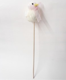 Resim Pembe Civciv Çubuklu Bebek Şekeri 12 Adet Pembe 