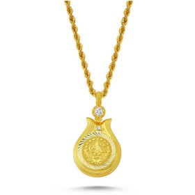 Resim Sembol Gold Altın Tuğralı Kolye Lale Tasarım 