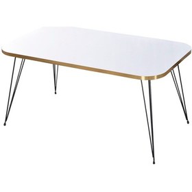 Resim Zigon Sehpa Ve Orta Sehpa Kr Set Siyah Tel Ayak Altın Beyaz Diğer 