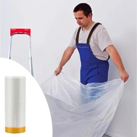 Resim Boya Badana Eşya Koruma Hışır Örtüsü 180CM x 15 mt Yapışkanlı Hışır Örtü 