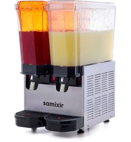 Resim Klasik Twin Soğuk İçecek Dispenseri, 20+20 Lt. - Fıskiyeli - Inox - Samixir 