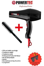 Resim Powertec TR-901 Turbo Profesyonel Fön Makinesi - Berber Fön Fırçası 