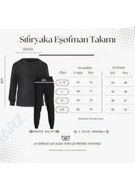 Resim Uyguntarz Unisex Today İs The Perfect Tasarım Basklı Bisiklet Yaka Sweatshirt - 2'li Eşofman Takımı Yeşil 