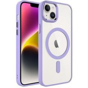 Resim Smody Apple Iphone 14 Kılıf Wireless Şarj Özellikli Krom Magsafe Silikon Kapak 