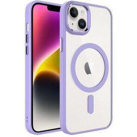 Resim Smody Apple Iphone 14 Kılıf Wireless Şarj Özellikli Krom Magsafe Silikon Kapak 