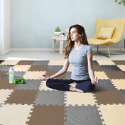Resim 9 adet EVA Köpük Oyun Matları - Yatak Odası, İç Mekan, Oda için Yıkanabilir Kare Zemin Matları - Yumuşak Toksik Puzzle Mat, Makine Yapımı, Elde Yıkanabilir 