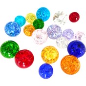 Resim 5 adet 3 adet Kristal Buz Kırıcı Top 30mm 40mm Kayalık Su Bardağı Peyzaj Kristal Topu Dekorasyon için Balık Tankları Su Özellikleri ve Fuarlar için Aksesuar 