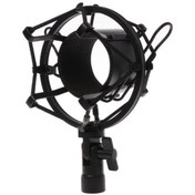 Resim Metal Shockproof Condenser Mikrofon Tutucu 46 Mm Siyah 